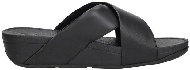 Lulu Leather Cross Slides - large