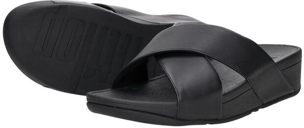 Lulu Leather Cross Slides - large