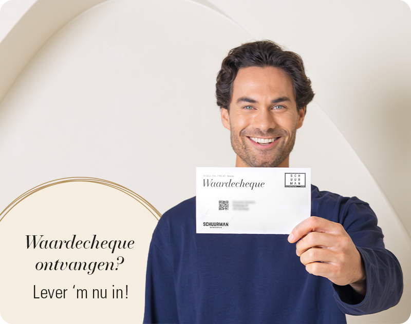 Waardecheque ontvangen?