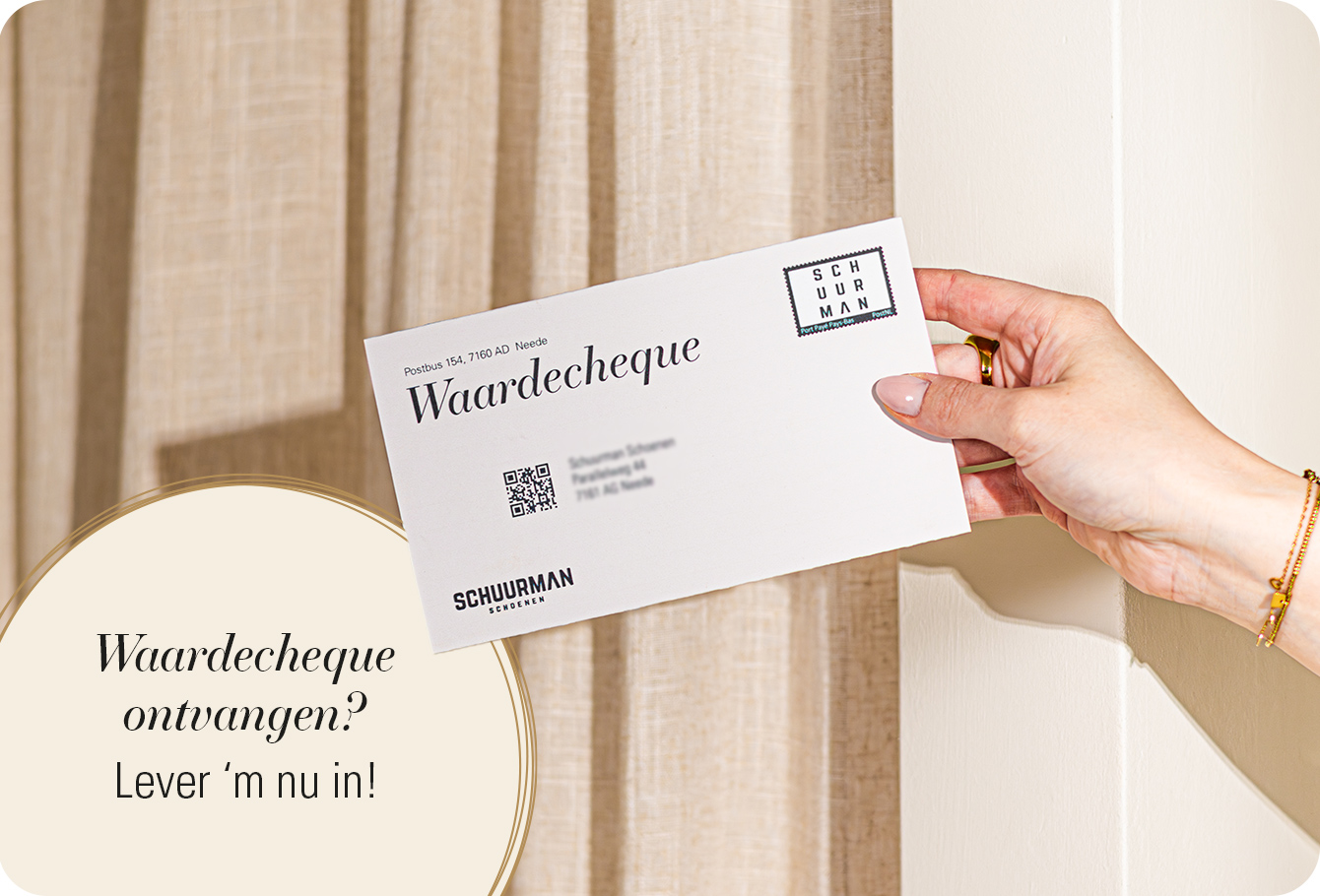 Waardecheque ontvangen?