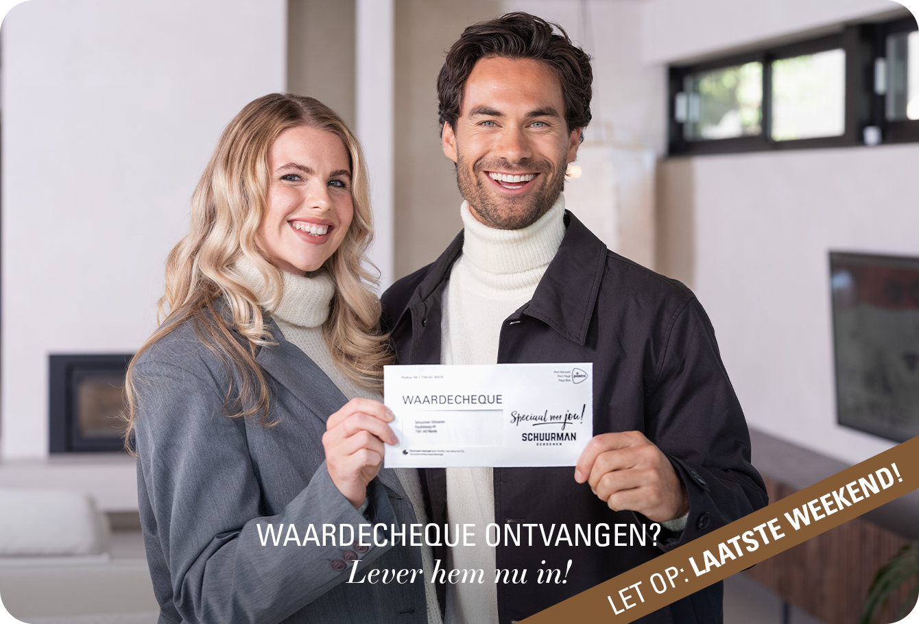 Waardecheque ontvangen?