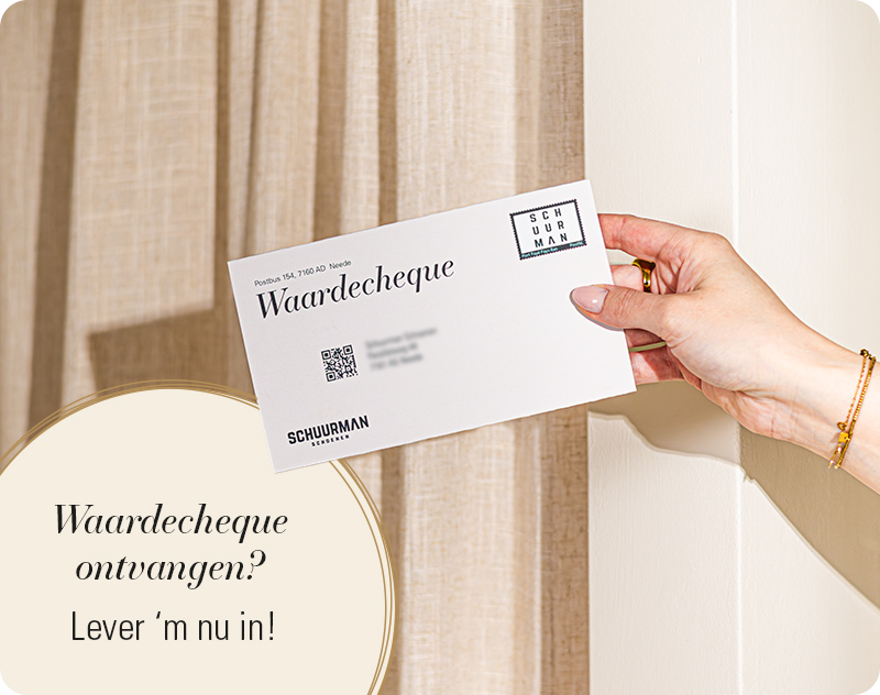 Waardecheque ontvangen?